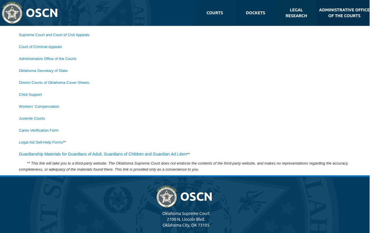 McCurtain County Oklahoma expungement record forms source